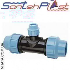 Santehplast Трійник Затискний Редукційний 63x32x63 Лубни