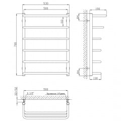 Полотенцесушитель Kosser Каскад Скоба 700х530/6 ДКС04 Хуст