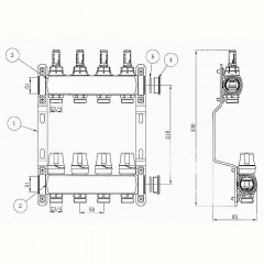 Колектор RAFTEC RC03-10 з витратомірами Житомир