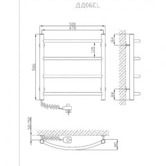 Полотенцесушитель KOSSER Дуга 500х500/4 EL ДД06ЕL Дніпро