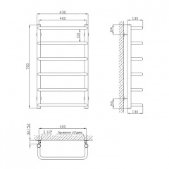 Полотенцесушитель Kosser Канна 800х530/7 (ДК01) Стрый