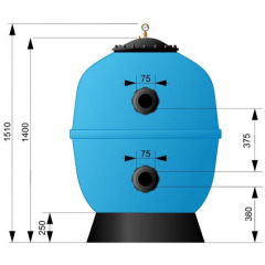 Фільтр AquaViva M1050 (43 м3 / год D1050) Херсон