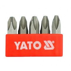 Вставки отверточные к ударным отверткам YATO PH2x36мм, HEX d5/16" 5шт. (YT-2810) Одеса