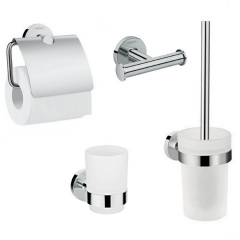 LOGIS набор аксессуаров: крючок двойной, держатель туалетной бумаги, стакан, туалетная щётка Київ