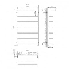 Полотенцесушитель Kosser Скоба 900х530/7 (ДСп06) Коломыя