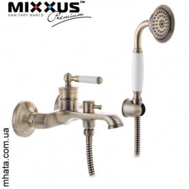 Змішувач для ванни короткий ніс MIXXUS Vintage Bronze Euro (Chr-009), Польща