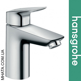 Смеситель Hansgrohe (art 71100000) для умывальника Logis 100 с донным клапаном
