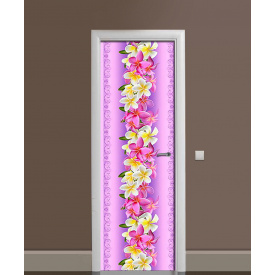 Наклейка на дверь Zatarga «Лиловая скатерть» 650х2000 мм виниловая 3Д наклейка декор самоклеящаяся