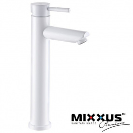 Смеситель для умывальника MIXXUS Sus-001 High White (Chr-001-H), Польша (нержавеющая сталь)