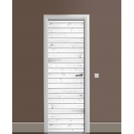 Наклейка на двері Zatarga «Білий забор» 650х2000 мм вінілова 3Д наклейка декор самоклеюча