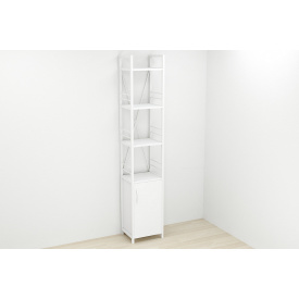 Этажерка 4/34 Ferrum-decor Серии Конект с тумбой 179x34x28 Белый ДСП Белое (FD1049)