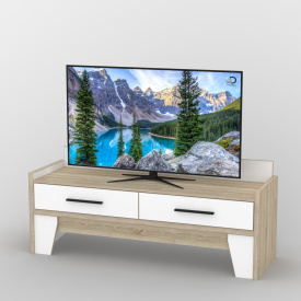 Тумба под телевизор Тиса Мебель ТВ-314 Дуб сонмоа Белый
