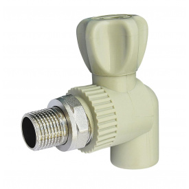 Кран радиаторный угловой Vsplast PPR ф25x3/4" 2026
