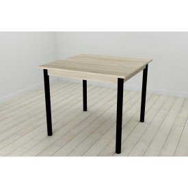 Стол кухонный Ferrum-decor Агата 75x80x80 Черный ДСП Сонома 16мм (AGA0018)