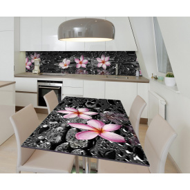 Наклейка 3Д виниловая на стол Zatarga «После дождя» 650х1200 мм для домов, квартир, столов, кофейн, кафе