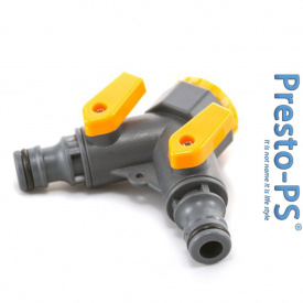 Тройник с кранами редукционный 1/2" * 3/4в Presto 3/4" №5002