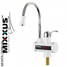 Електричний проточний водонагрівач Mixxus Electra 240EF рефлекторний гусак на мийку 3 кВт