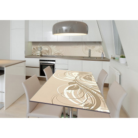 Наклейка 3Д вінілова на стіл Zatarga «Ніжна класика» 650х1200 мм.