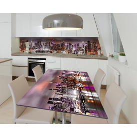 Наклейка 3Д виниловая на стол Zatarga «Современный мир» 650х1200 мм для домов, квартир, столов, кофейн, кафе