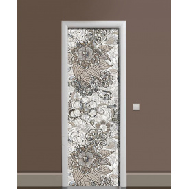 Наклейка на дверь Zatarga «Мозаичная роскошь» 650х2000 мм виниловая 3Д наклейка декор самоклеящаяся