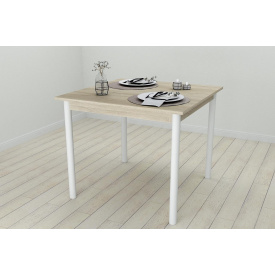 Стол кухонный Ferrum-decor Агата 75x90x90 Белый ДСП Сонома 16мм (AGA0025)