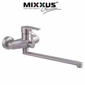 Смеситель для ванны длинный нос MIXXUS Fat EURO (Chr-006), Польша (нержавеющая сталь)