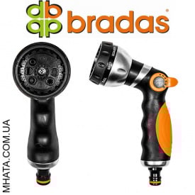 Пістолет для поливу металевий BRADAS ECO-2038, 8 режимів