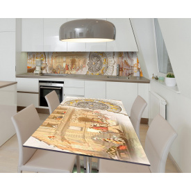 Наклейка 3Д виниловая на стол Zatarga «Венецианский карнавал» 650х1200 мм для домов, квартир, столов, кофейн,