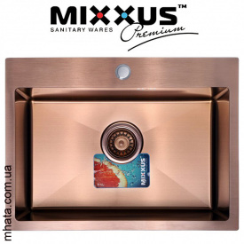 Кухонная мойка Mixxus MX5843х200x1.0-PVD-BRONZE