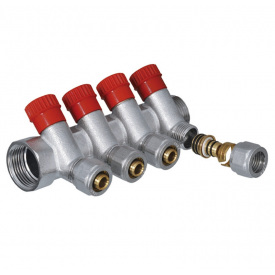 Коллектор CRISTAL 1Gх1/2*16 - 3-ой (под 35*) с перекрытием (NM-1016)