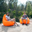 Кресло Мешок Груша Оксфорд 300 150х100 Студия Комфорта размер Большой оранжевый Дніпро