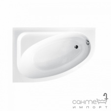 Асимметричная ванна Besco PMD Piramida Cornea 140x80 белая левая