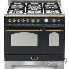 Газовая плита, 2 электрические духовки Lofra Dolcevita 90 Double Oven RNMD96MFTE/Ci BLACK/BRASS