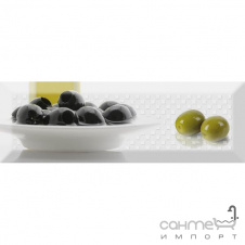Настінна плитка декор 10x30 Absolut Keramika Decor Olives 01