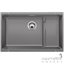 Гранитная кухонная мойка на полторы чаши под столешницу Blanco Subline 700-U Level Silgranit 523545 серый беж