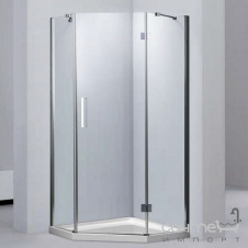 Душевая кабина Dusel A-715 100х100х190 профиль хром, стекло прозрачное