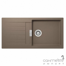Гранитная кухонная мойка Schock Cristadur Signus D100 L оборотная 87 bronze