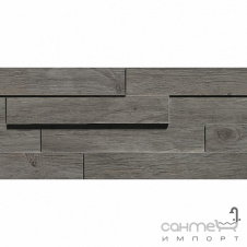 Керамогранитная мозаика 20x44 Atlas Concorde Axi Brick 3D Grey Timber Темно-Серая