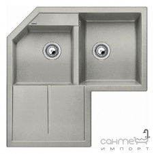 Гранитная кухонная мойка на полторы чаши с сушкой Blanco Metra 9Е Silgranit 515569 жасмин