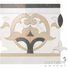 Підлоговий керамогранитный декор 60x60 Atlas Concorde Marvel Elegance Angolo Fascia Cold Сіро-Бежевий