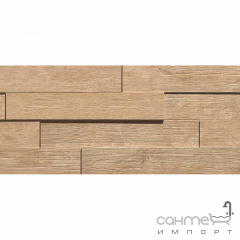 Керамогранитная мозаика 20x44 Atlas Concorde Axi Brick 3D Golden Oak Бежевая Долина