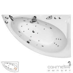 Гидромассажная ванна Balteco Idea 15 SlimLine S11 с системой управления EasyTouch левосторонняя Львов