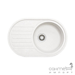 Гранітна кухонна мийка Fabiano Arc 77х50 Cream/Кремовий Васильків