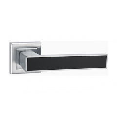 Дверная ручка LINDE Furnitura A-2015 MC/BLACK Матовый хром/черный Коростень