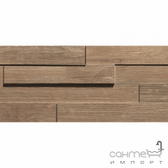 Керамогранітна мозаїка 20x44 Atlas Concorde Axi 3D Brick Chestnut Brown Надвірна