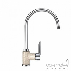 Смеситель для кухни с выдвижной лейкой Schock Simi 501000 эмаль в цвете Cristalite 58 sabbia Виноградов