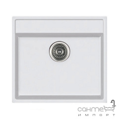 Гранітна кухонна мийка Fabiano Quadro 56х51 Alpine White/Білий Київ