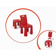 Пластиковый стульчик-табурет 04690 (Красный) Чернигов