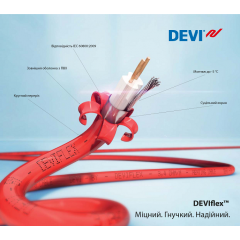 Нагрівальний кабель DEVIflex 18T 82 м (DTIP-18) Токмак
