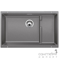Гранитная кухонная мойка на полторы чаши под столешницу Blanco Subline 700-U Level Silgranit 523545 серый беж Обухів